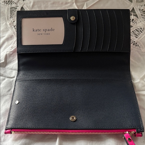 Kate Spade Fuchsia and Black Wristlet - Picture 4 of 5